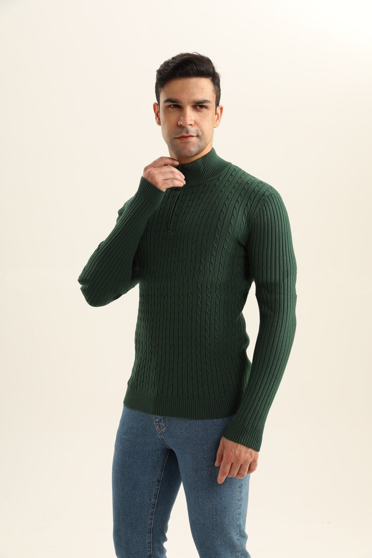 European And American Style Men's Knitwear Coat