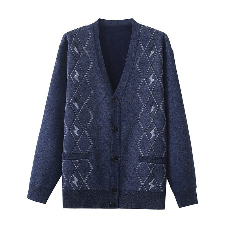 Spring And Autumn Men's Long Sleeve Plus-sized Oversized Sweater