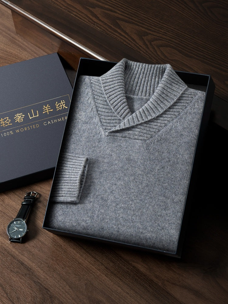 Autumn And Winter Cashmere Lapel Sweater