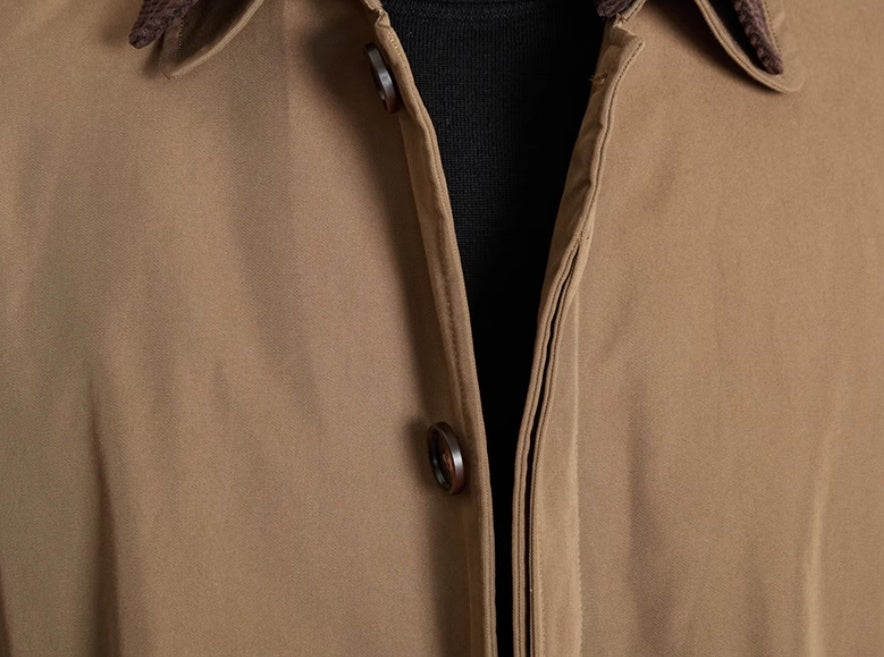 Retro Down Mid-length Trench Coat