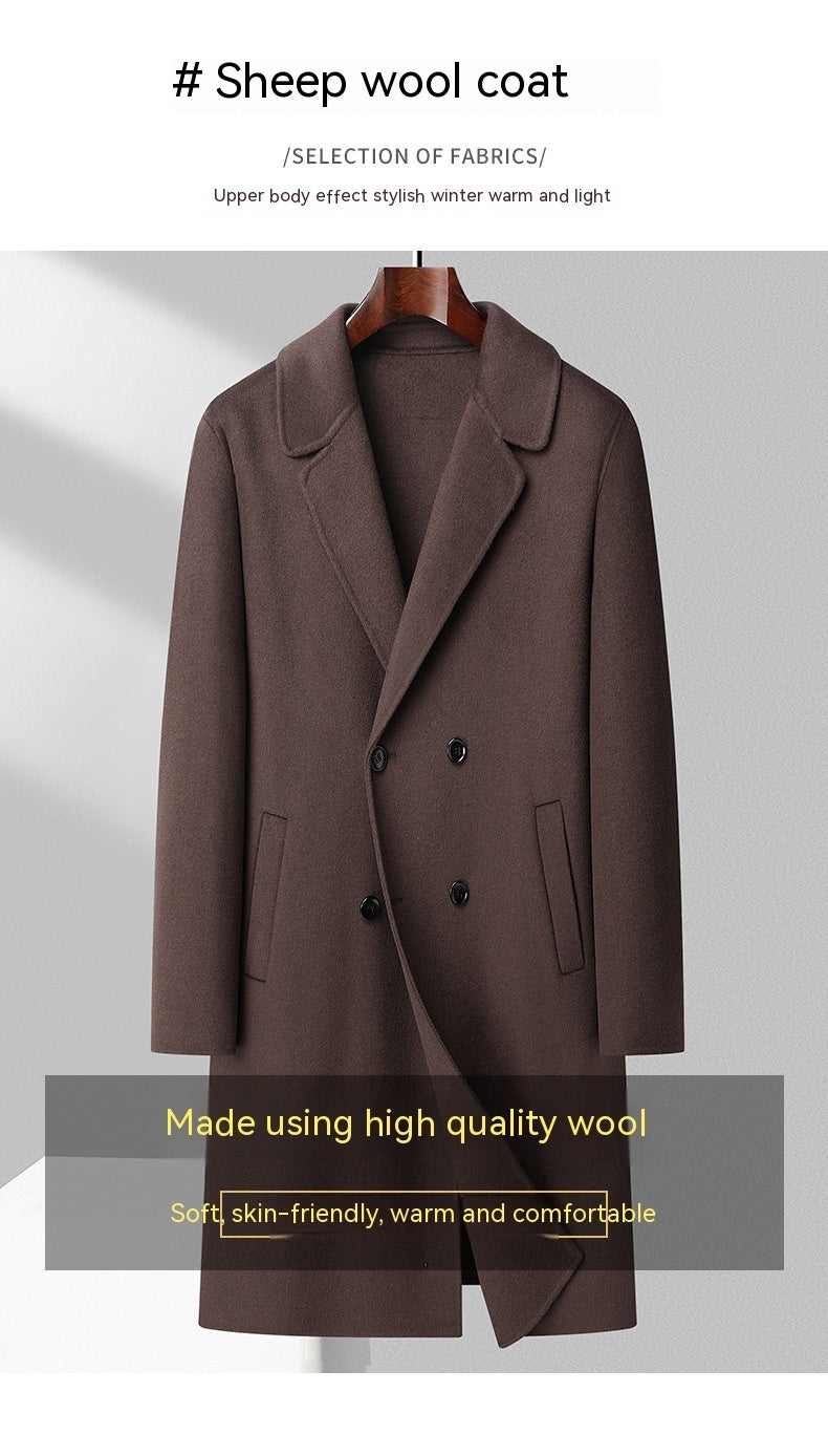 Winter Double-sided Woolen Coat Men