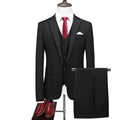 Men's Three-piece Evening Dress Banquet Wedding Korean Style Solid Color Suit
