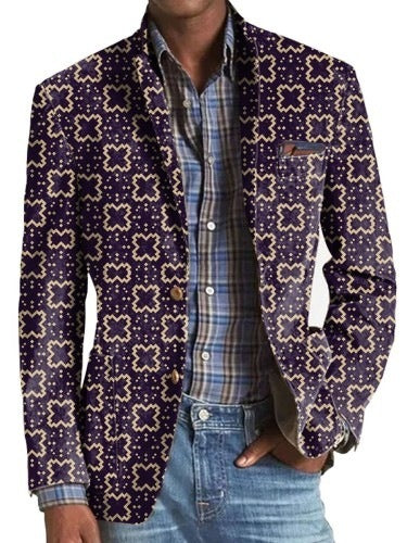 Men's leopard print blazer