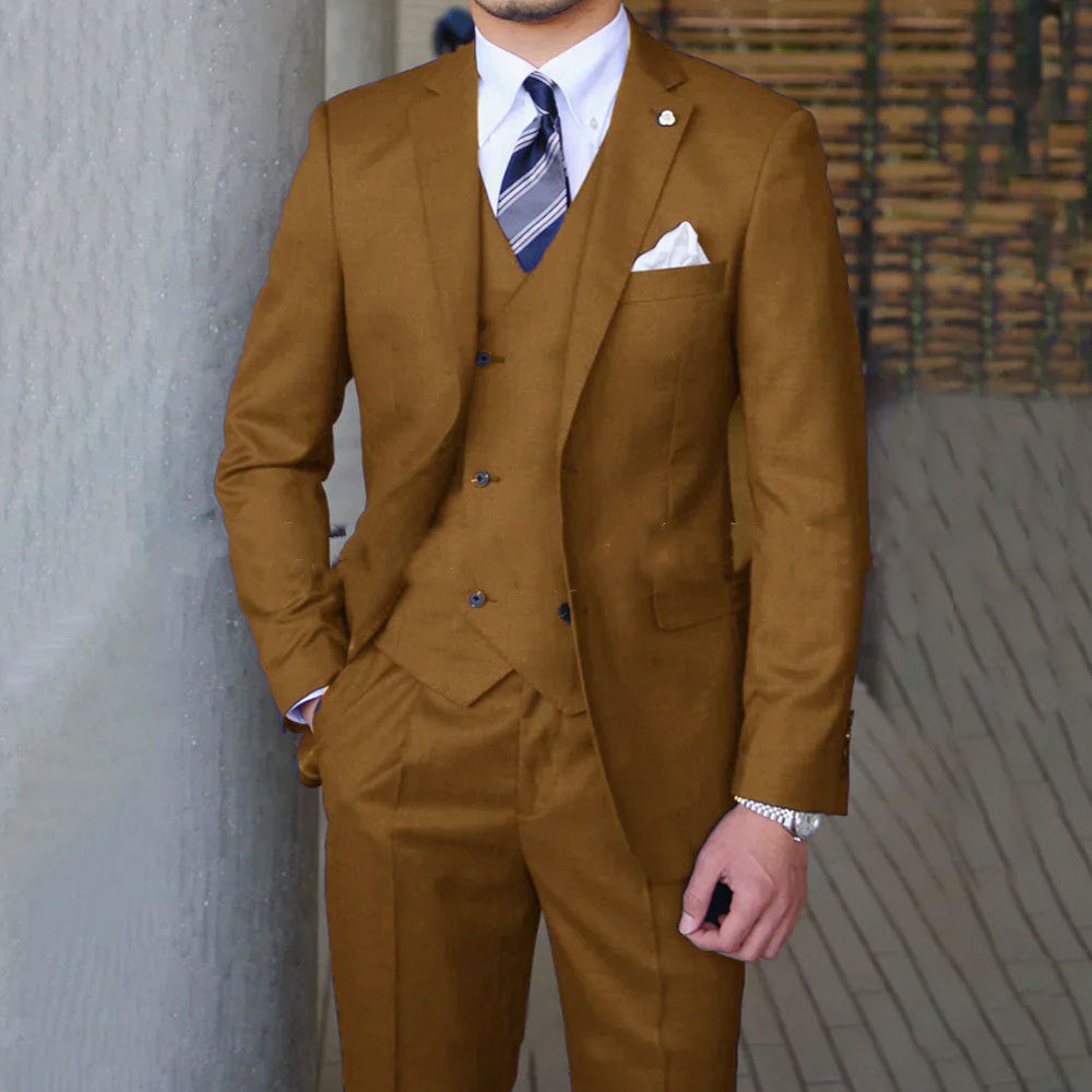 Men's Fashion Casual Slim Three Piece Suit