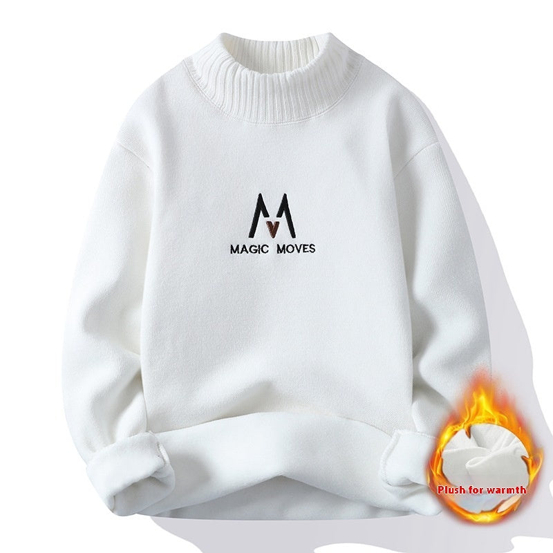 Men's Winter Fleece-lined Thickened sweater