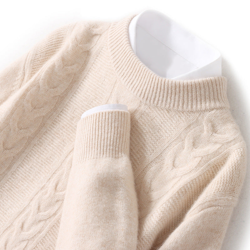 Autumn And Winter Men's Pure Wool Half Turtleneck Thickened Sweater
