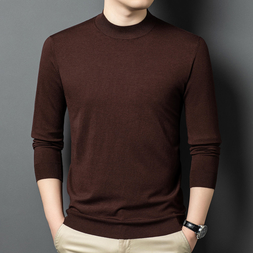 Round Neck Wool Men's Sweater