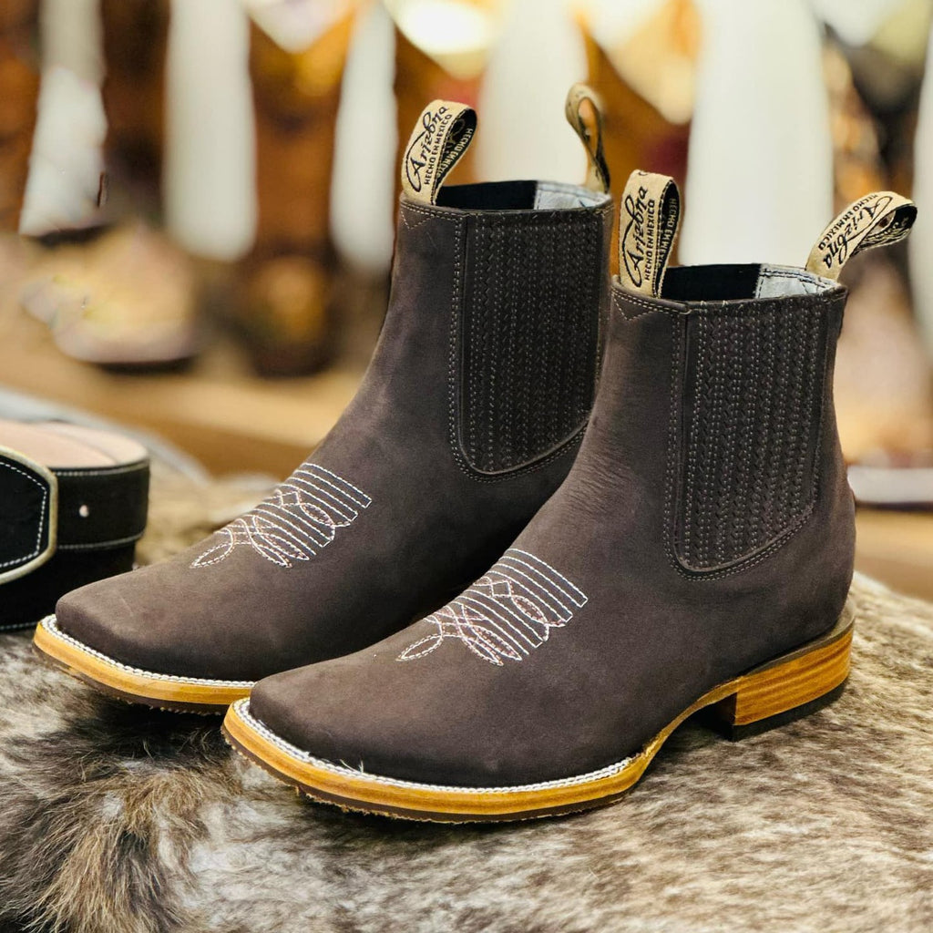 European And American Embroidered Sleeve Chelsea Martin Boots Men's