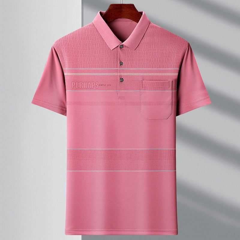 Men's Youth Polo Collar Stripes t-shirt