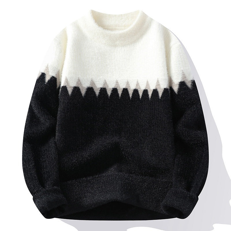 Autumn And Winter Round Neck Men's Knitwear