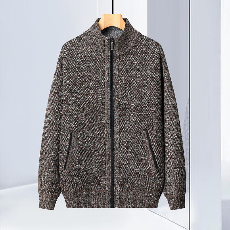 Stand Collar Sweater Coat For Men