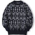 Autumn And Winter Jacquard Retro Diamond sweater