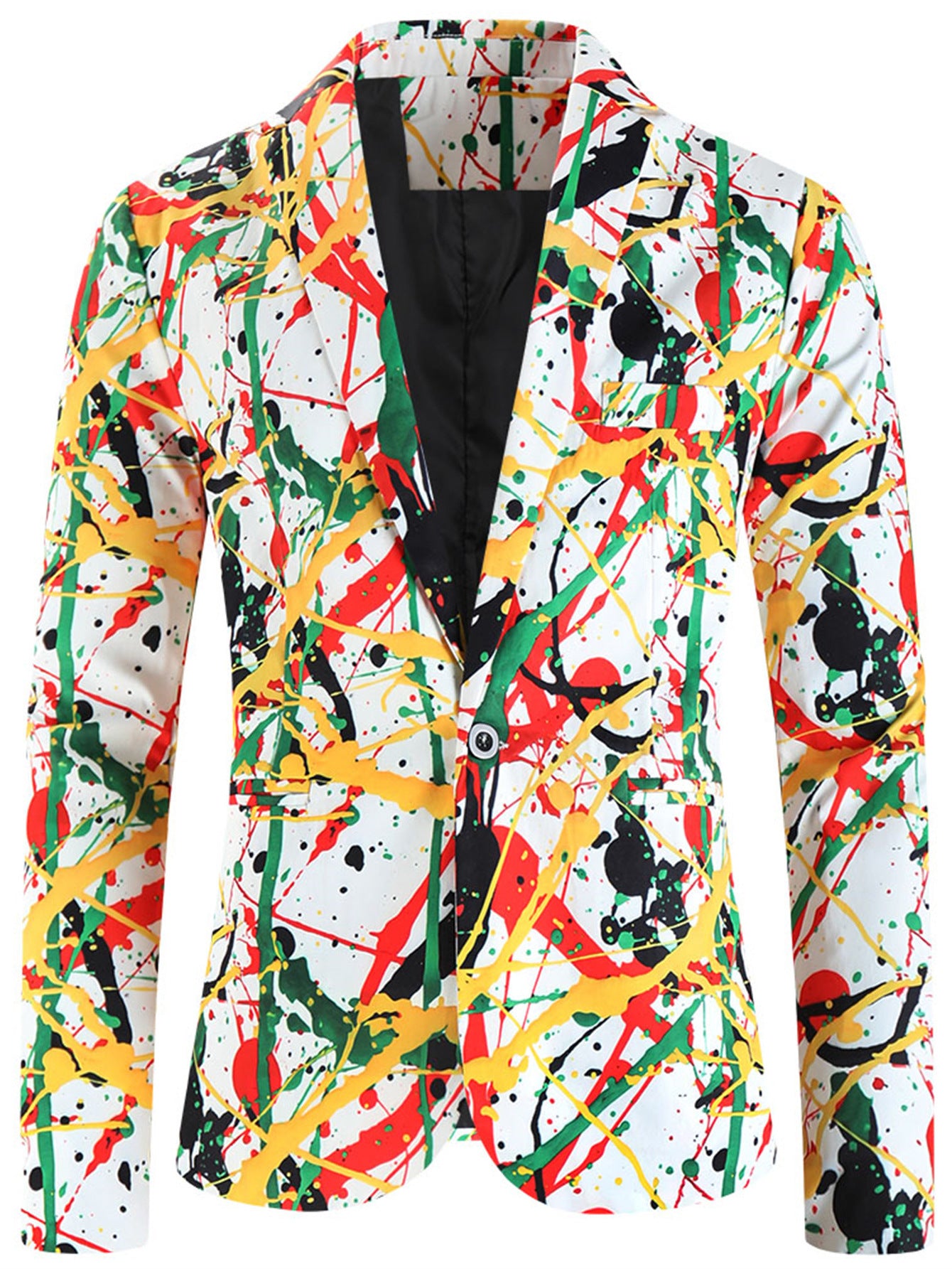 One Button Printing Leisure Suit men