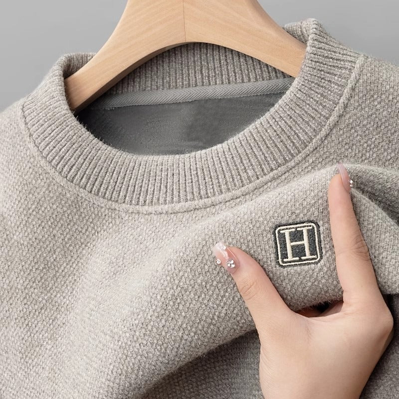 Men's Single-layer Fleece-lined Bottoming Shirt