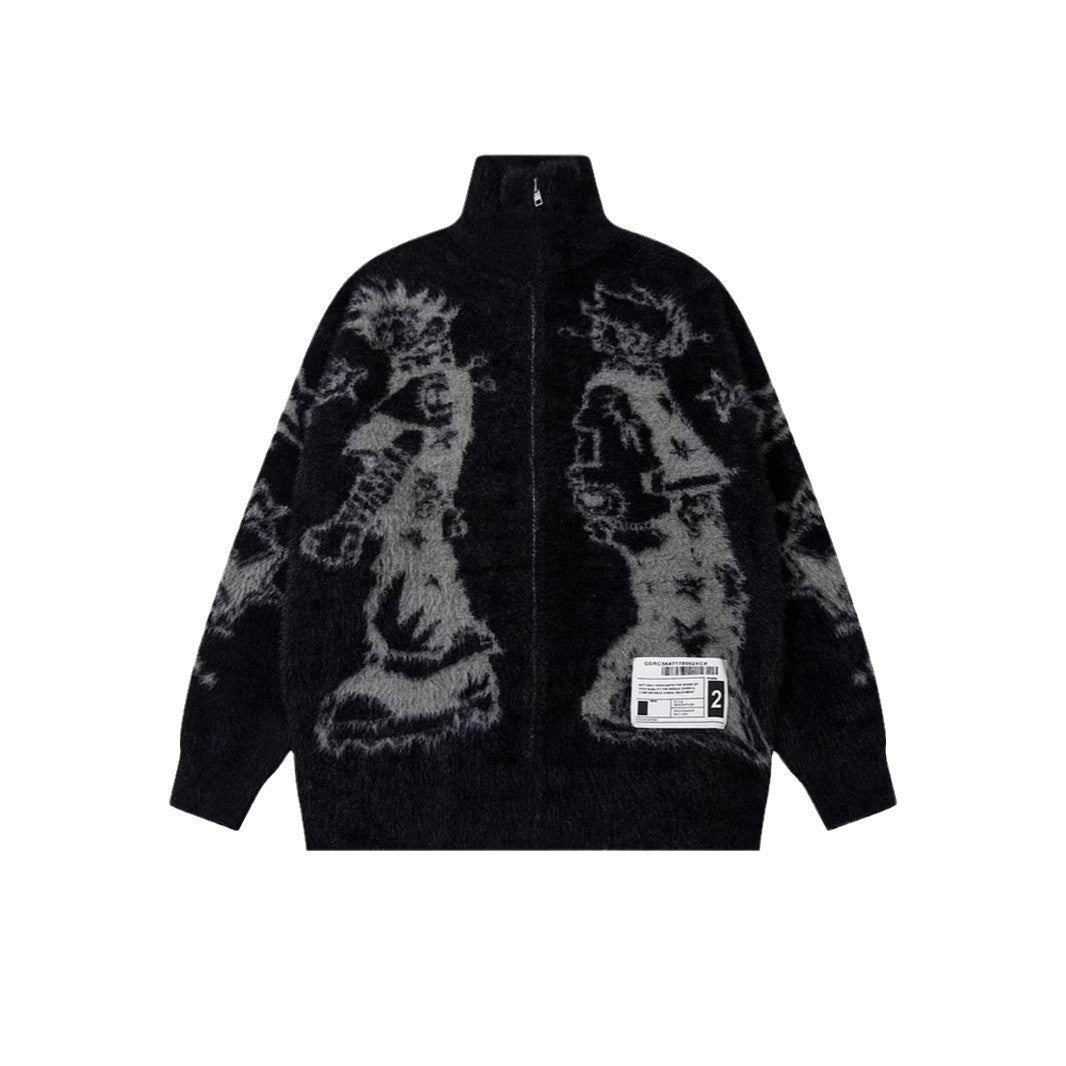 Polyester Fall Winter Men's Knitted Sweater