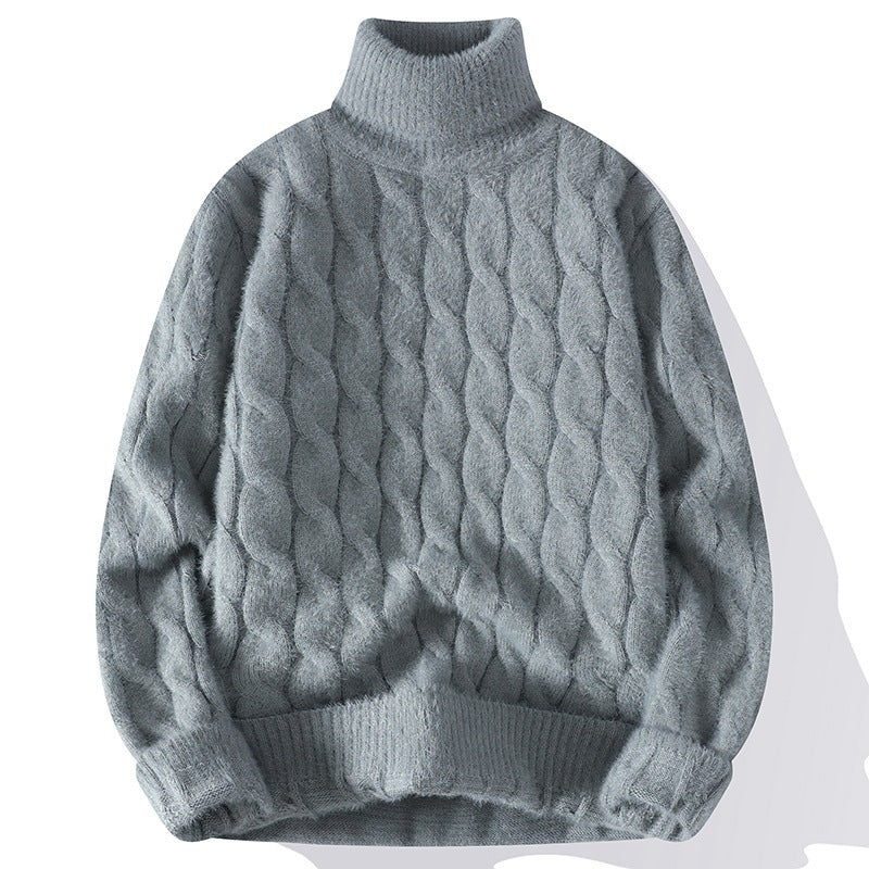 Men's Warm Twist Long Sleeve Sweater