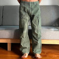 Men's Large Loose Pockets Wear-resistant Washing Paratrooper Pants