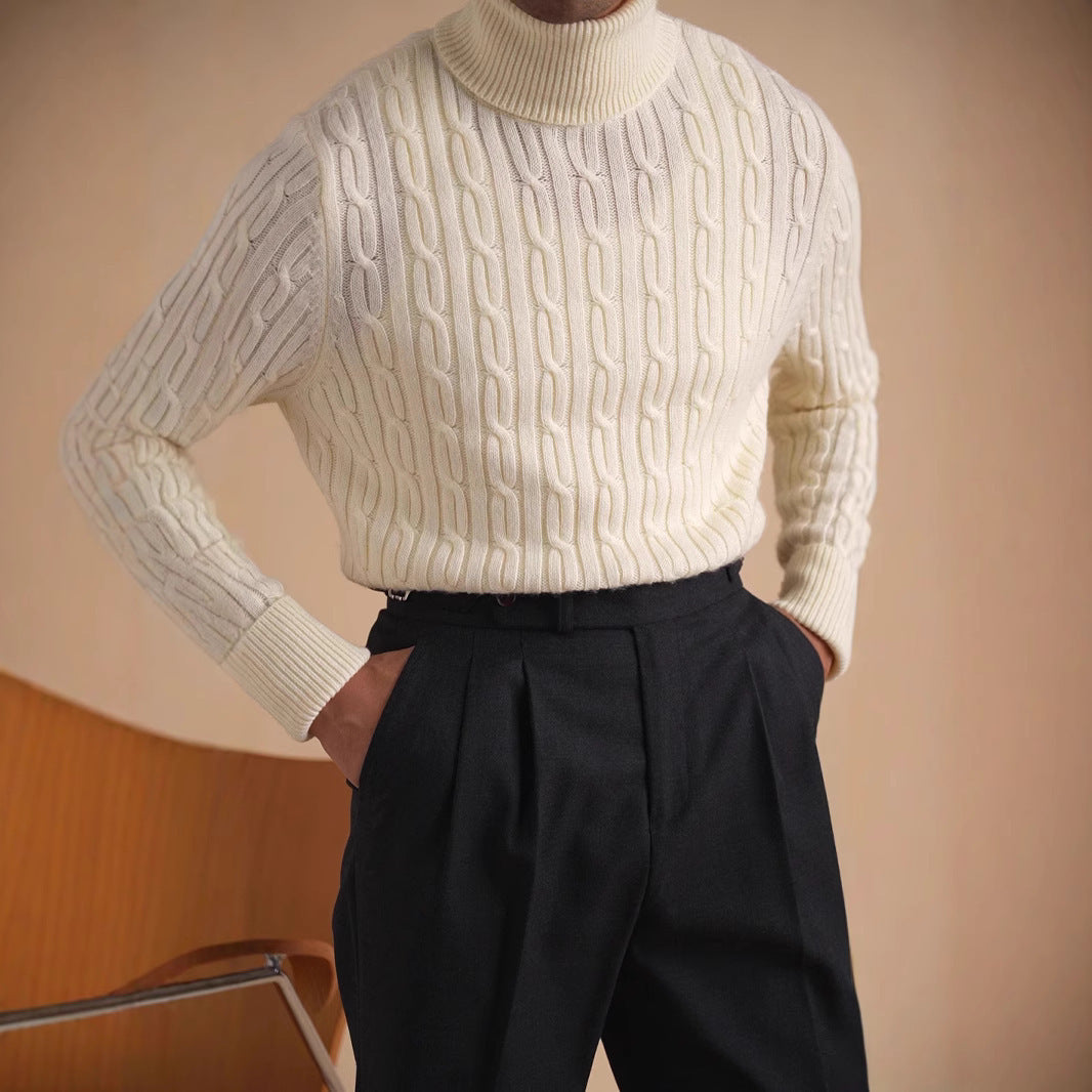 Men's Long Sleeve Casual Turtleneck Sweater