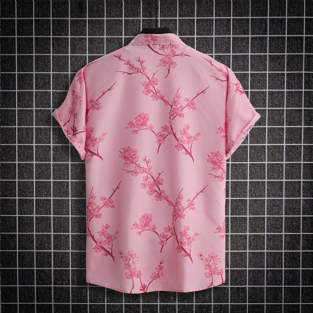 Digital Printing Floral Short Sleeve Shirt