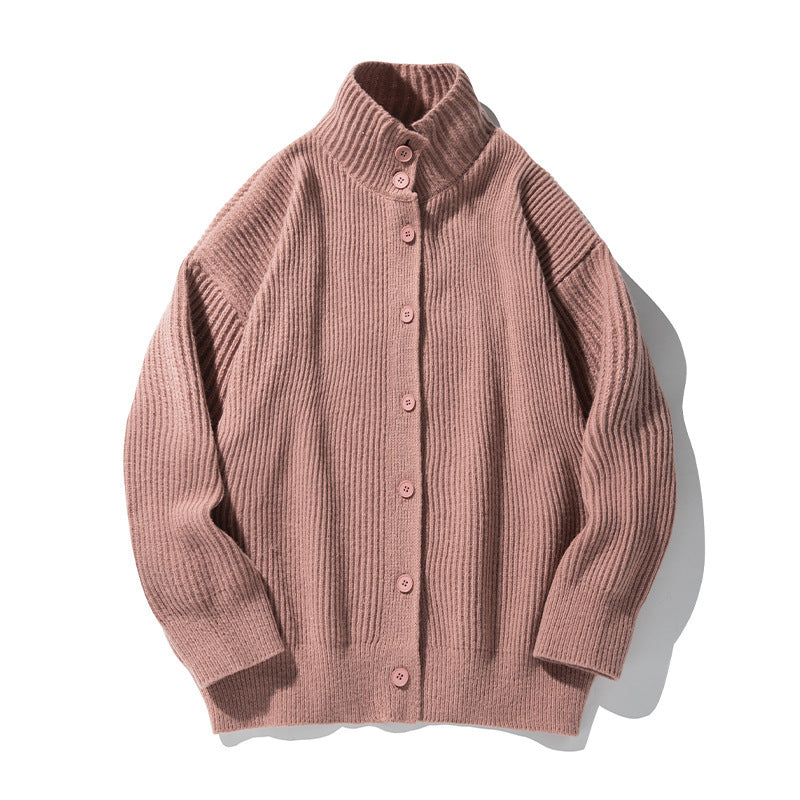 Japanese-style Retro Turtleneck Cardigan Sweater