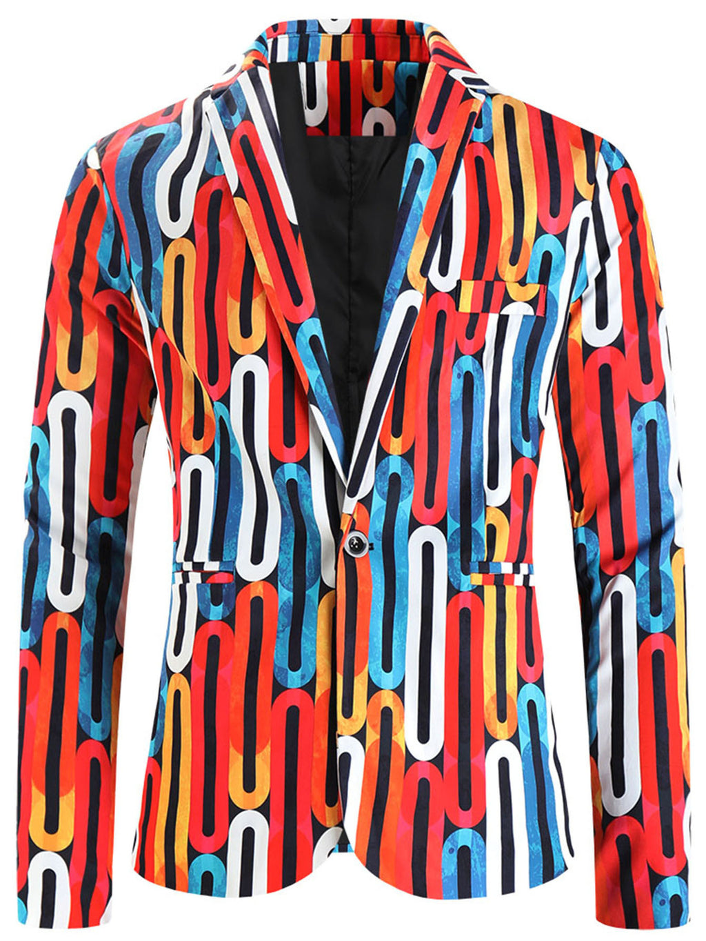 One Button Printing Leisure Suit men