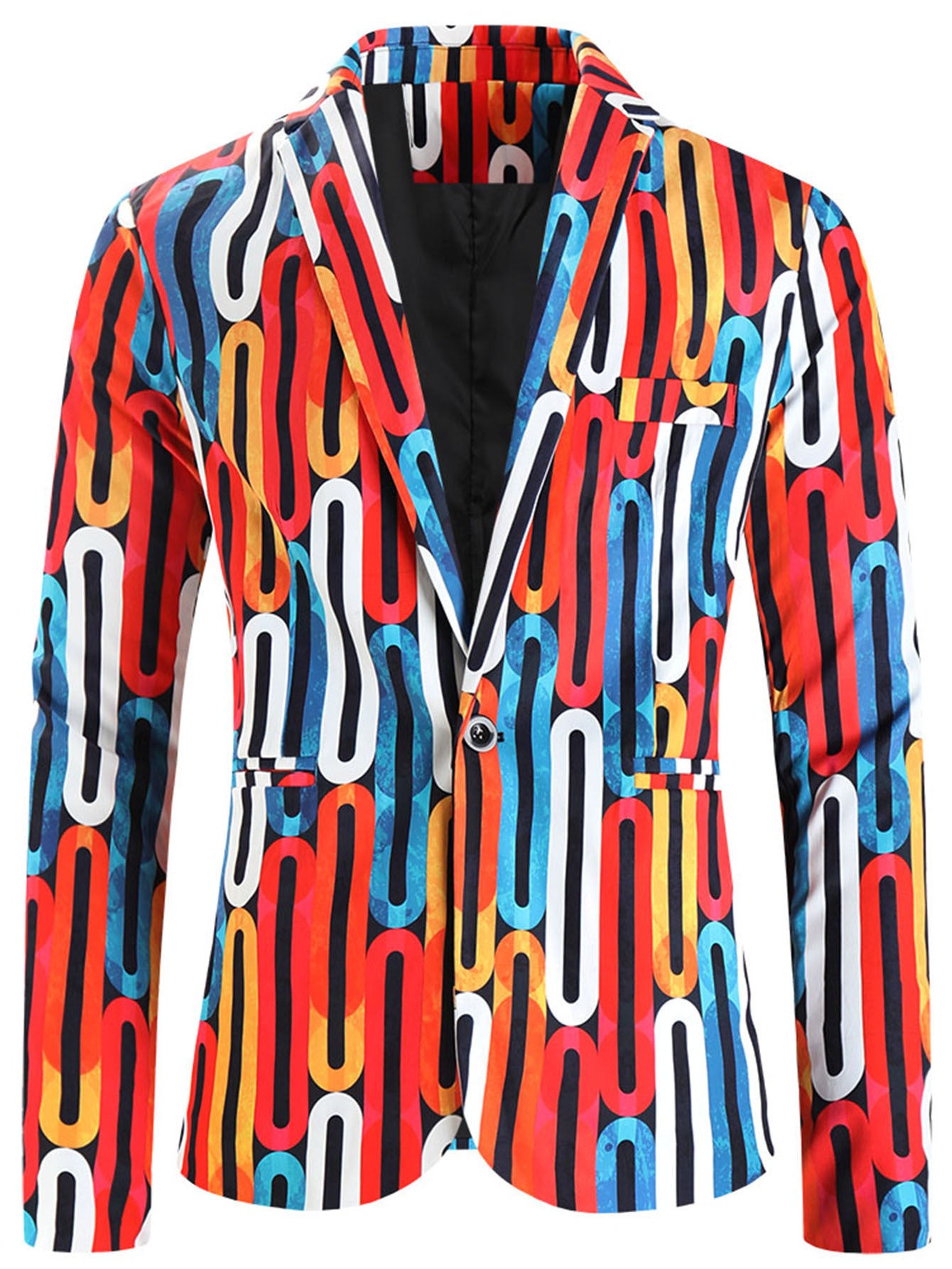 One Button Printing Leisure Suit men