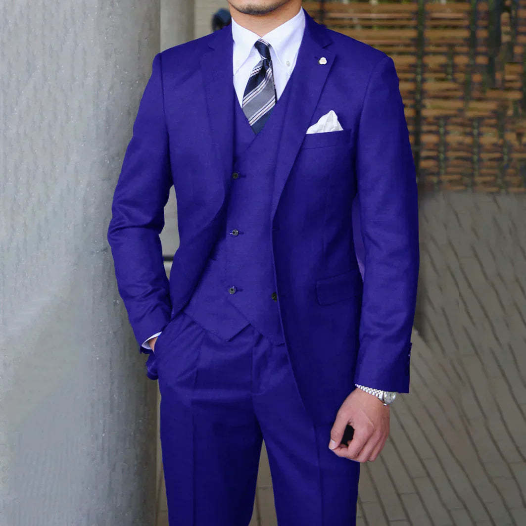 Men's Fashion Casual Slim Three Piece Suit