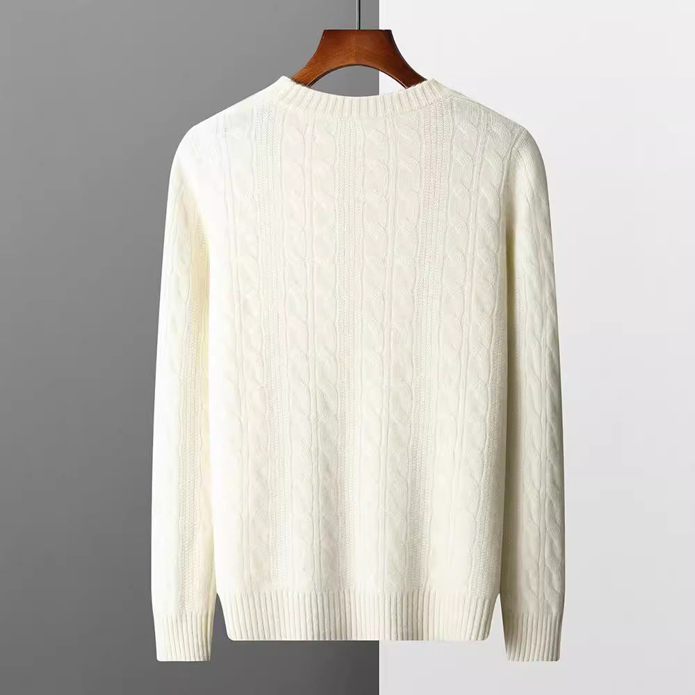 Round Neck Cashmere Sweater Men