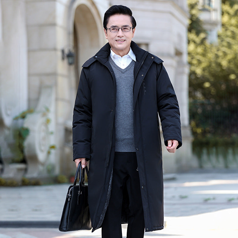 Cashmere Warm Men's Long Cotton Padded Jacket