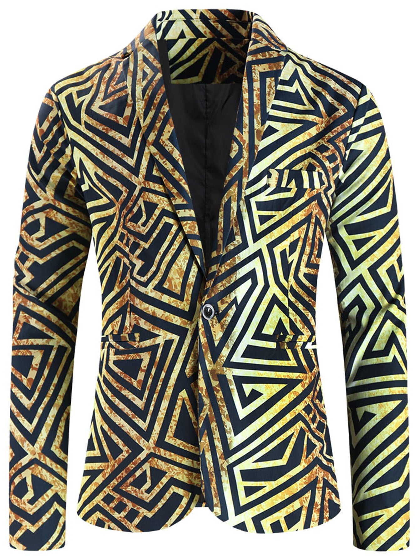 One Button Printing Leisure Suit men