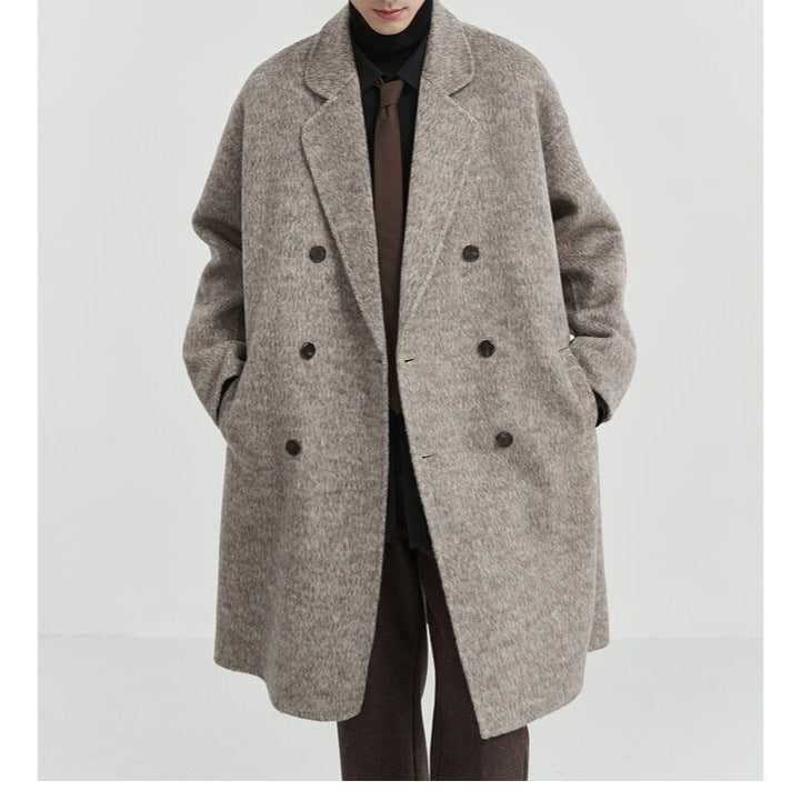Double-sided Woolen Men's Mid-length Coat