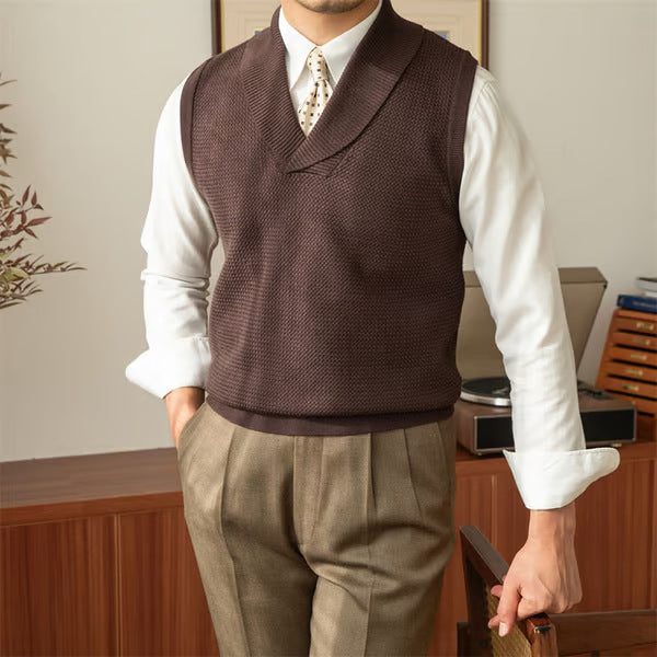 Knitted Waistcoat Business Slim Fit Men