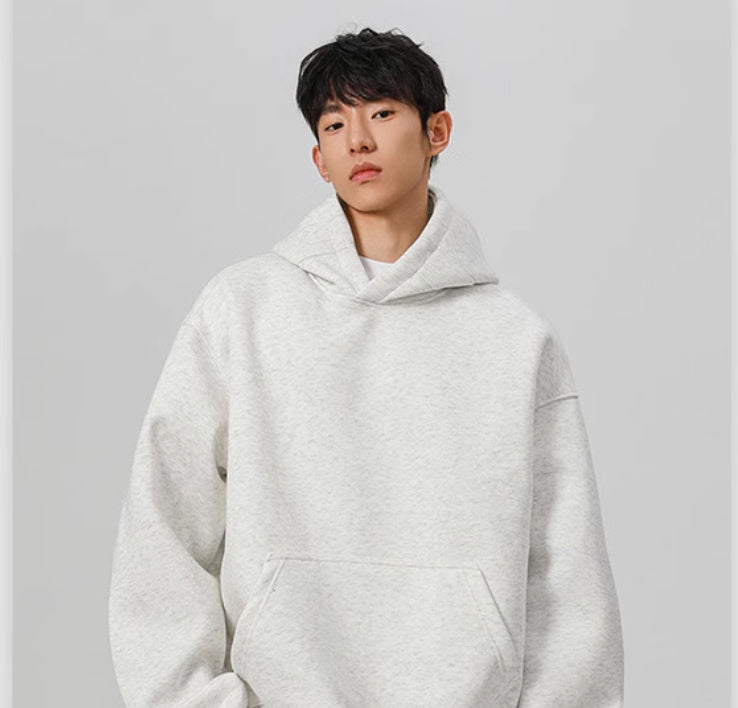 Heavy Stiff Short Hooded Sweater For Men