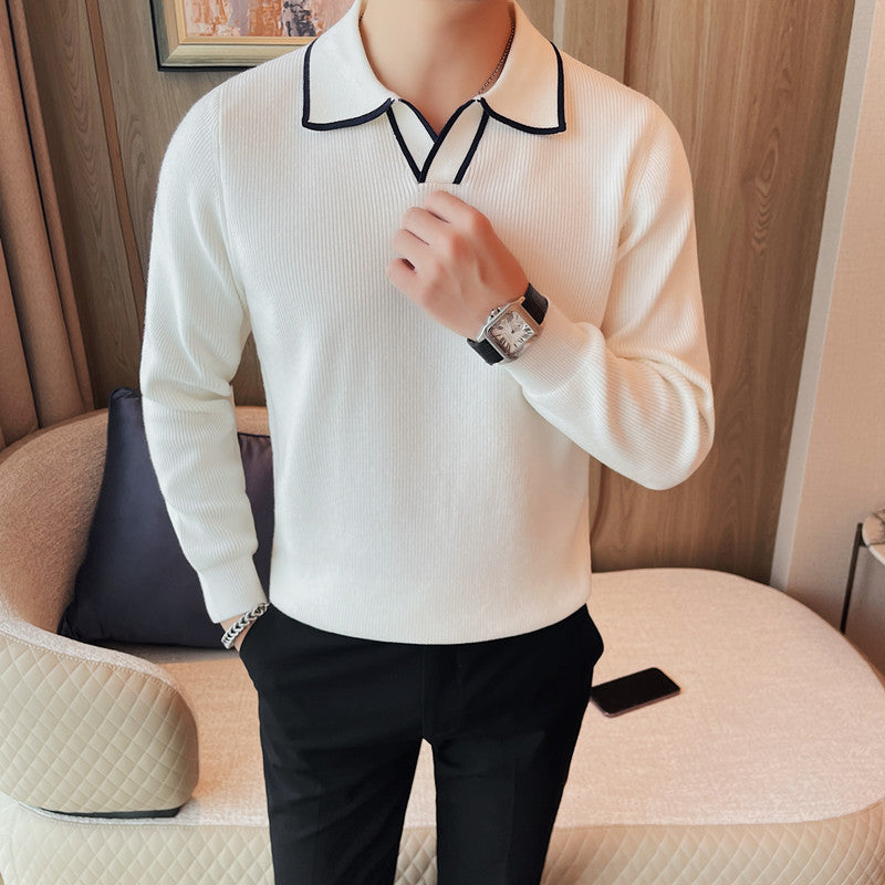 Men's Autumn And Winter Collar Knitted Sweater