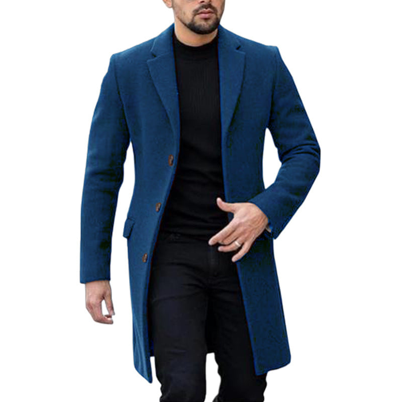 Single-breasted Cardigan Woolen Coat