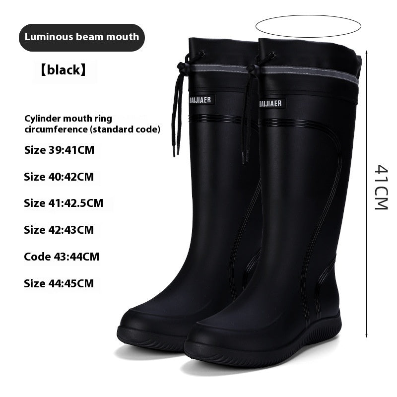 Outerwear High Non-slip Drawstring Rain Boots