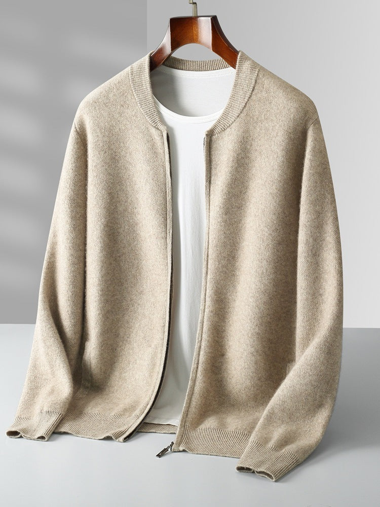 Round Neck Men's Cardigan Coat