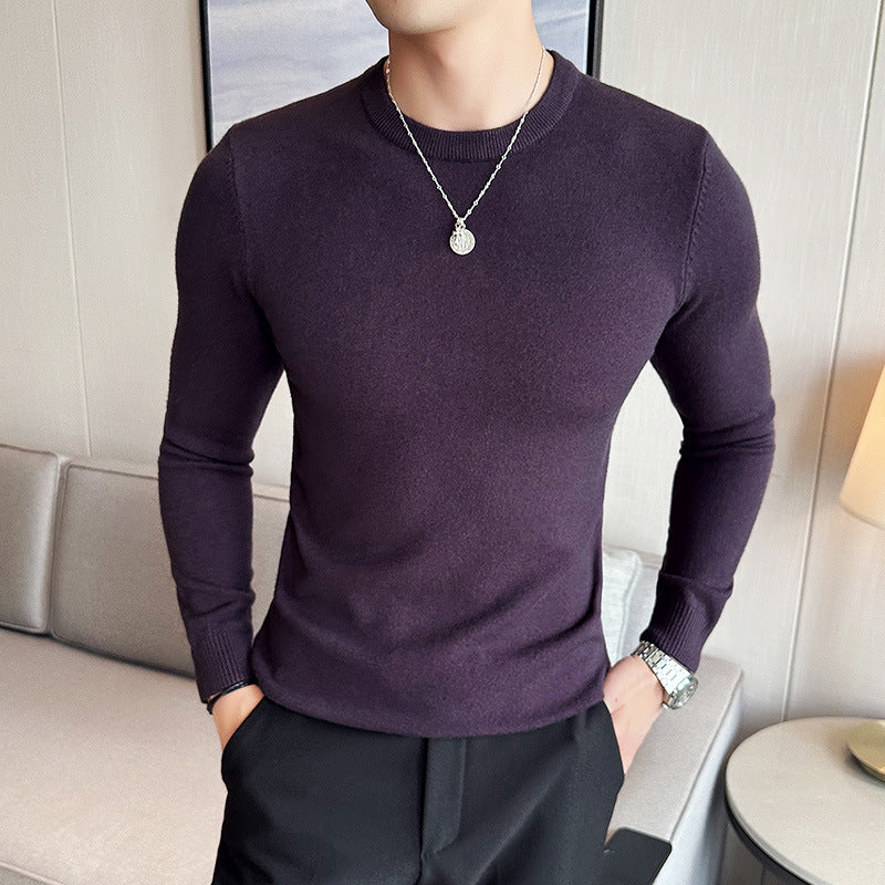 Anti-Pilling Round Neck Sweater For Men