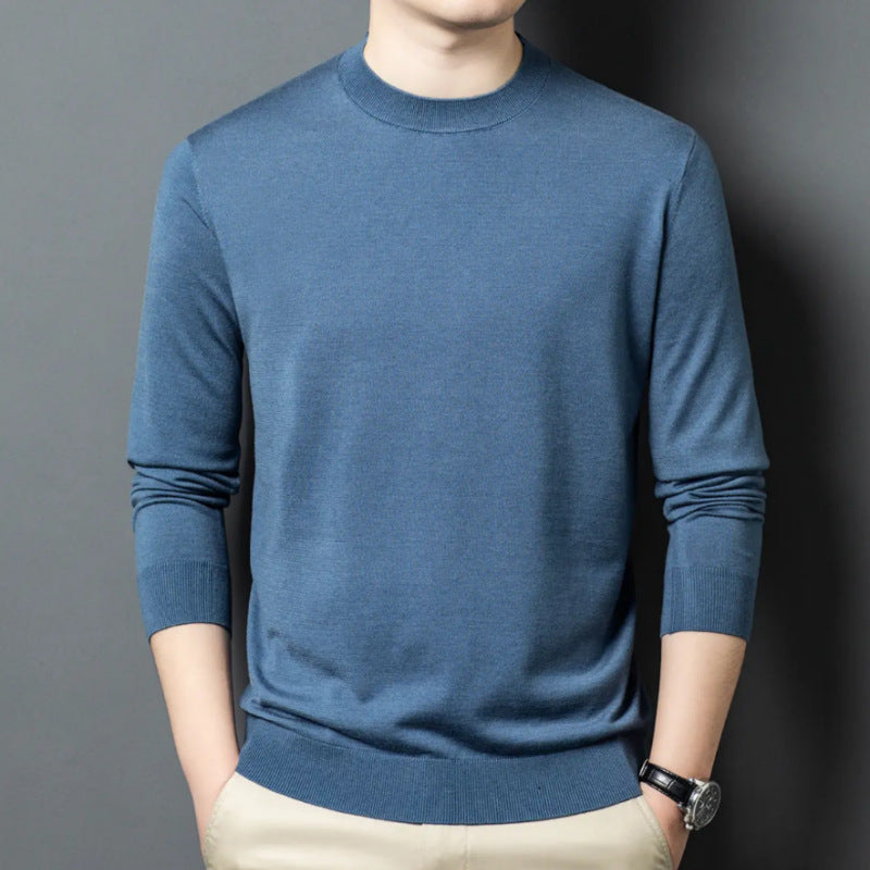 Round Neck Wool Men's Sweater