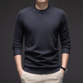Solid Color Men's Round Neck Long Sleeve Autumn And Winter Leisure Sweater