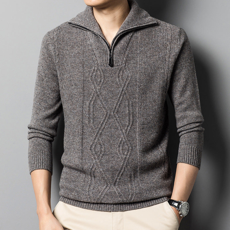 Middle-aged Thick Thermal Knitting Base sweater