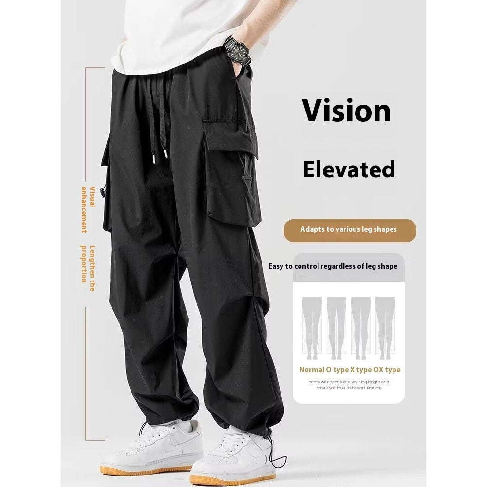 Loose Straight Cargo Wide-leg Pants Men