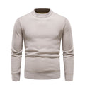 Men's Fleece-lined Thick Round Neck Sweater