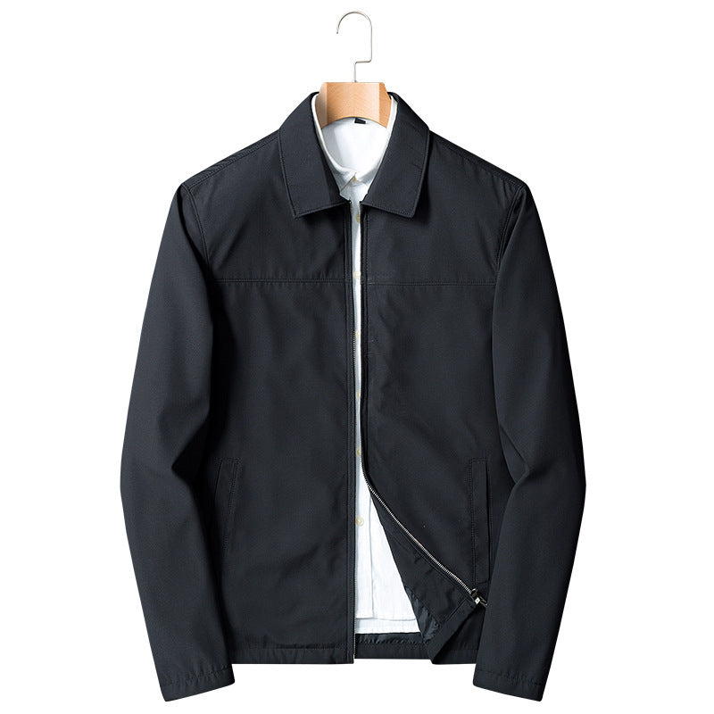 Middle-aged Turn-down Collar Coat