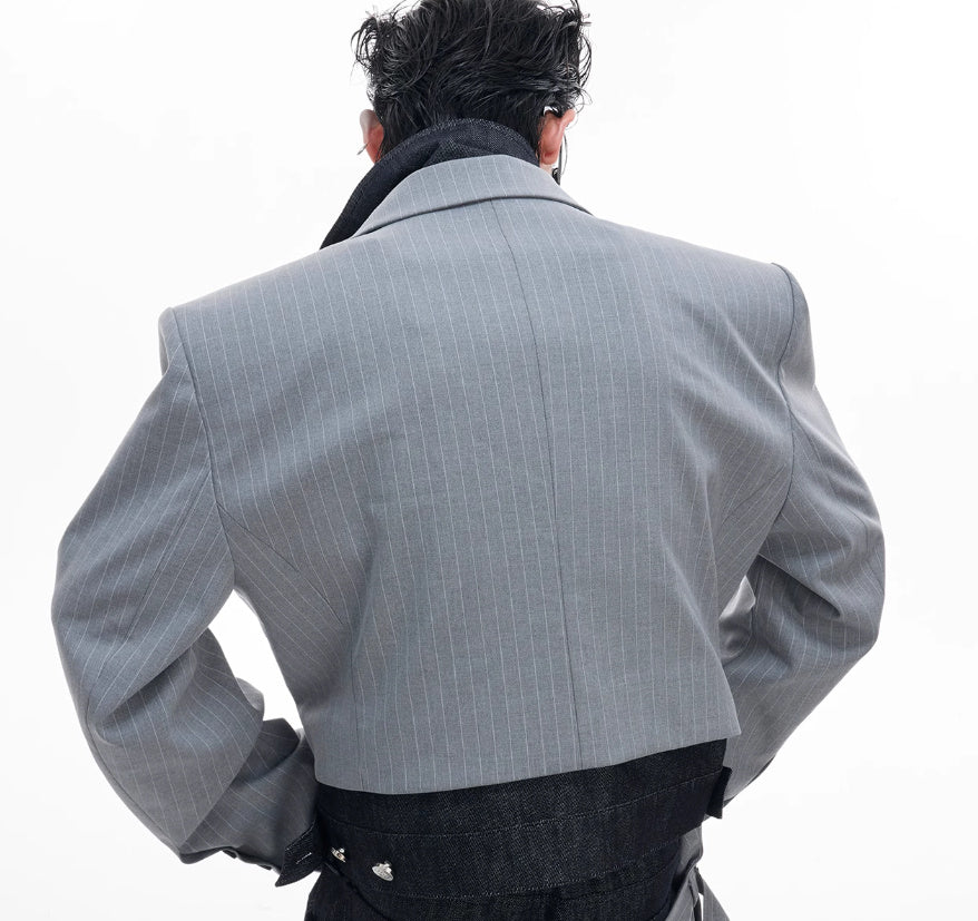 Denim Stitching Design Suit