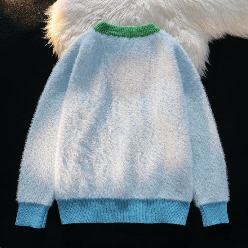 Dragon Year Buckle Pullover Sweater For Men