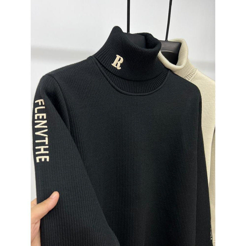 Fleece-lined Thickened Slim Fit Bottoming sweatshirt