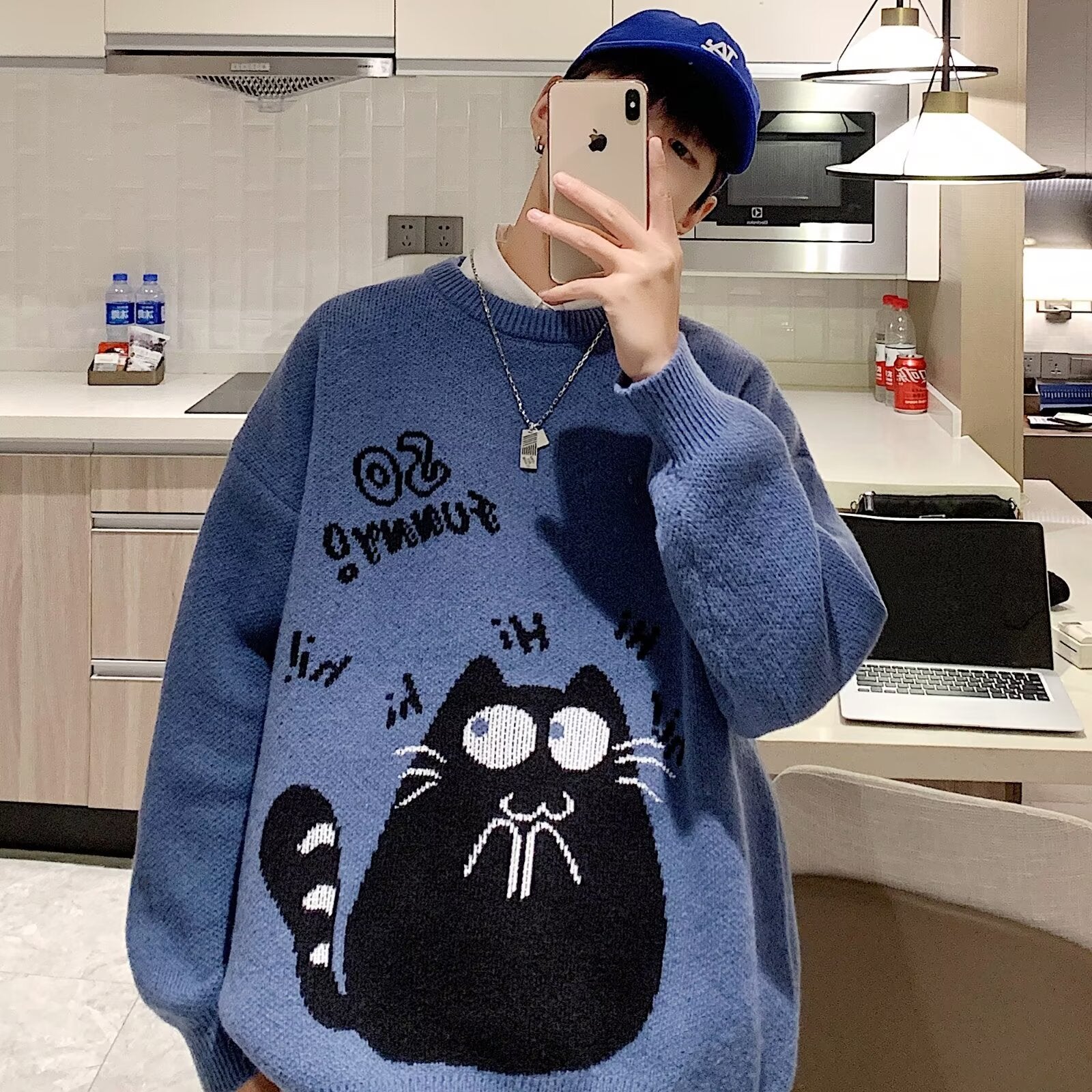 Autumn And Winter Wild Loose And Idle Knitwear sweater