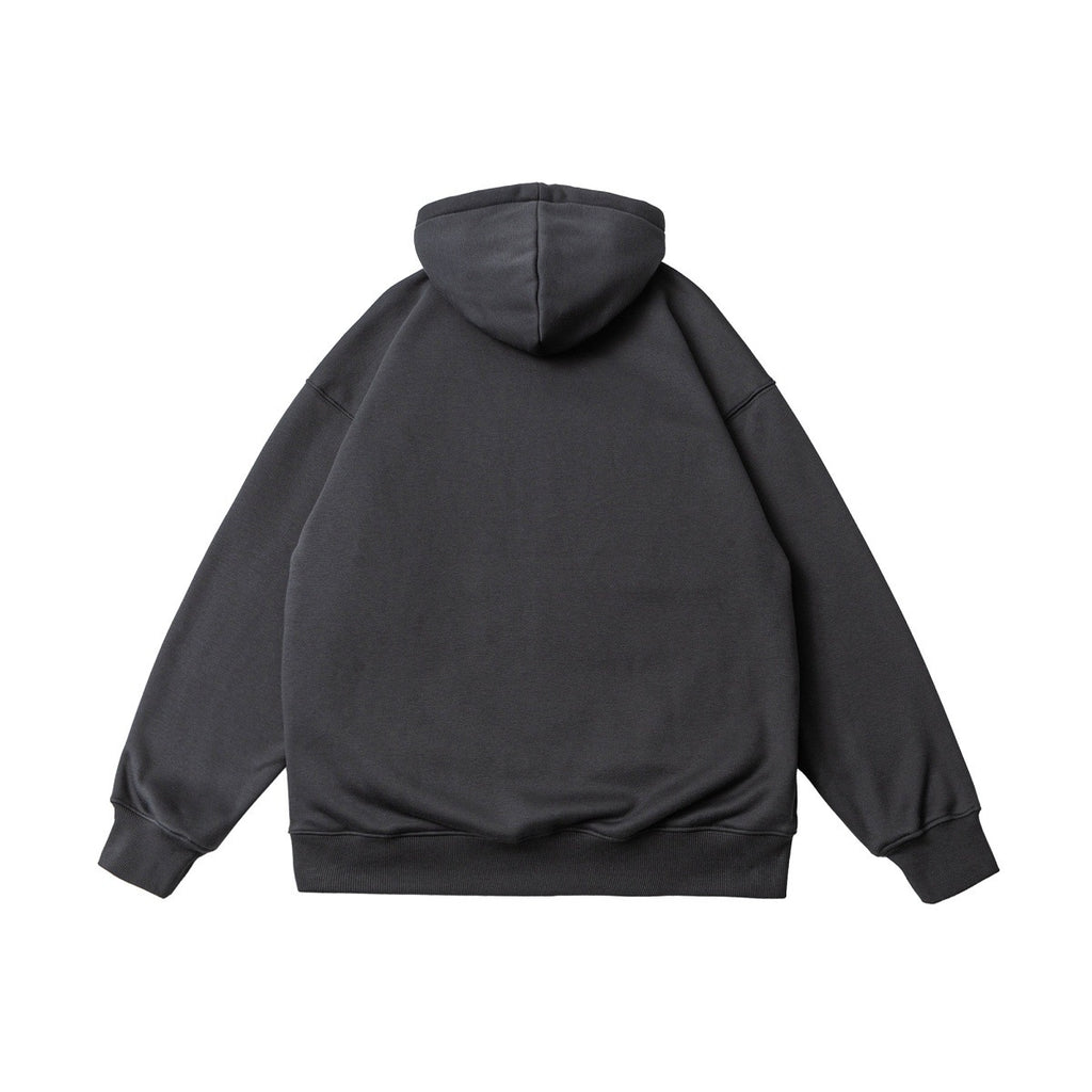 Printed Velvet Padded Hooded Sweatshirt Men