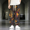Mens Breathable Casual Wide Leg Pants